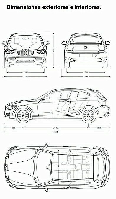 Medidas BMW Serie 1: longitud, anchura, altura y maletero 