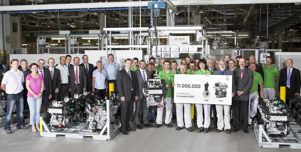 ŠKODA PRODUCE ONCE MILLONES DE MOTORES.