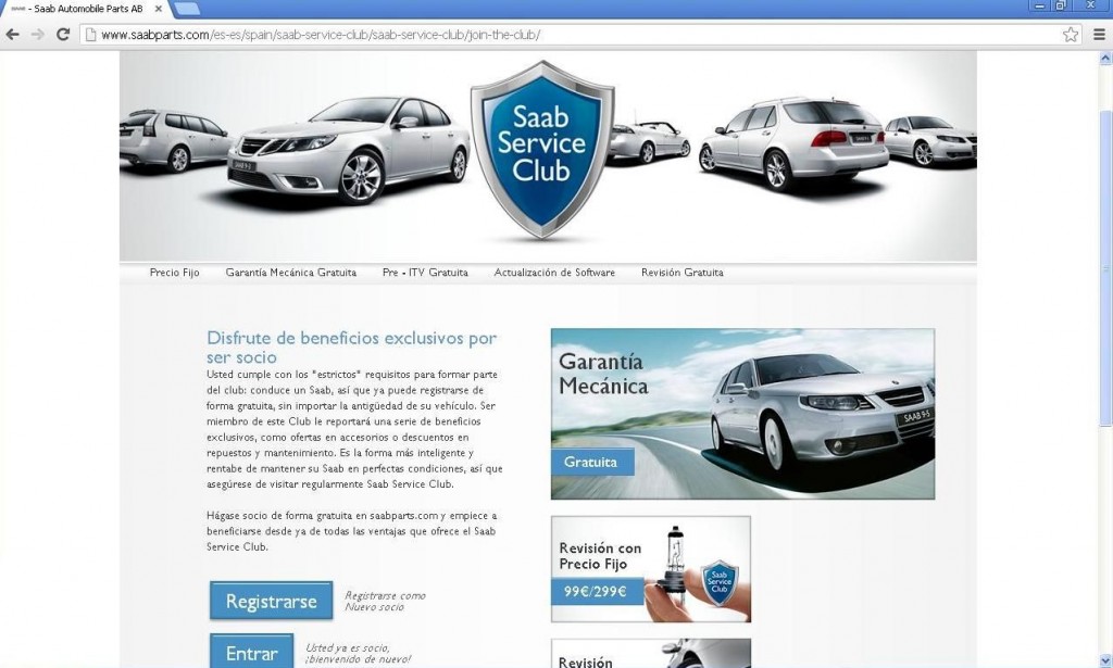 Saab Service Club.