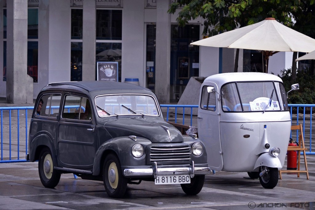 Fiat 500 C Belvedere y Vespacar.