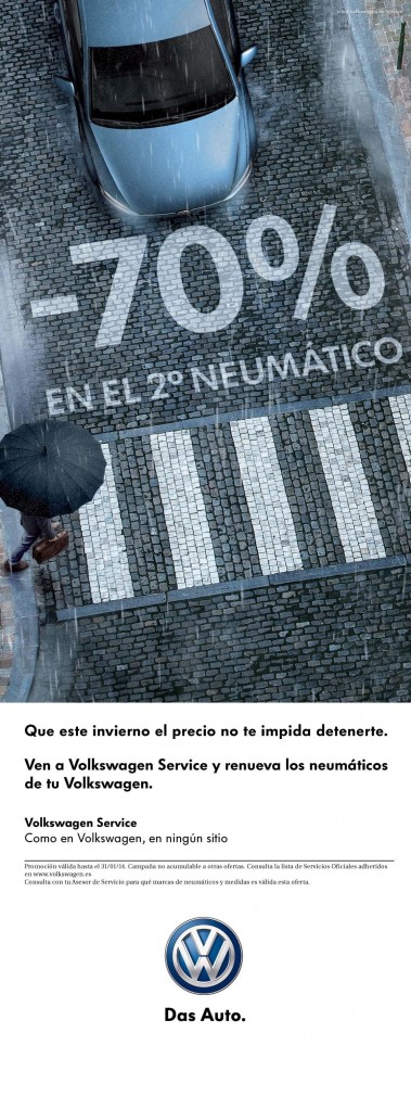 VOLKSWAGEN CENTRA SU CAMPAÑA DE INVIERNO EN EL CAMBIO DE NEUMÁTICOS CON PRECIOS CERRADOS Y MUY COMPETITIVOS.