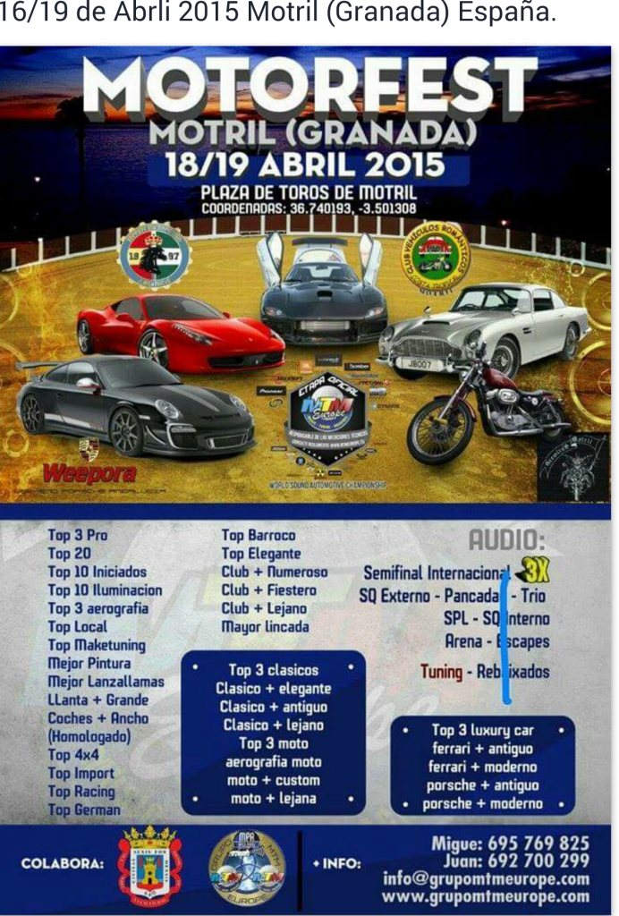 MOTORFEST MOTRIL (GRANADA), 18 Y 19 DE ABRIL