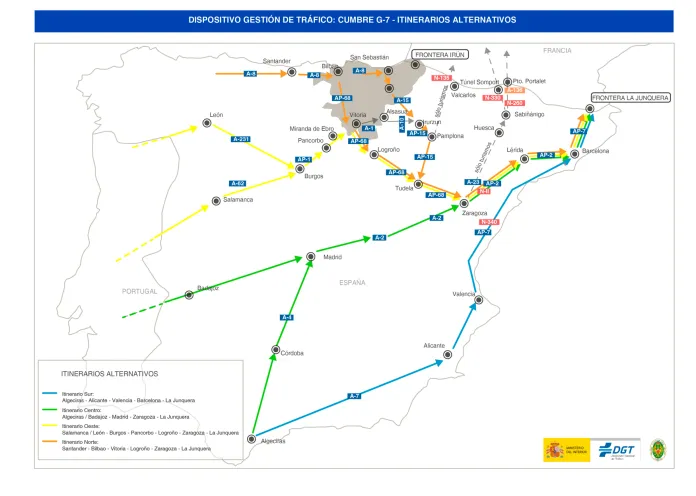 MEDIDAS REGULACIÓN CIRCULACIÓN G7 ITINERARIOS ALTERNATIVOS G7