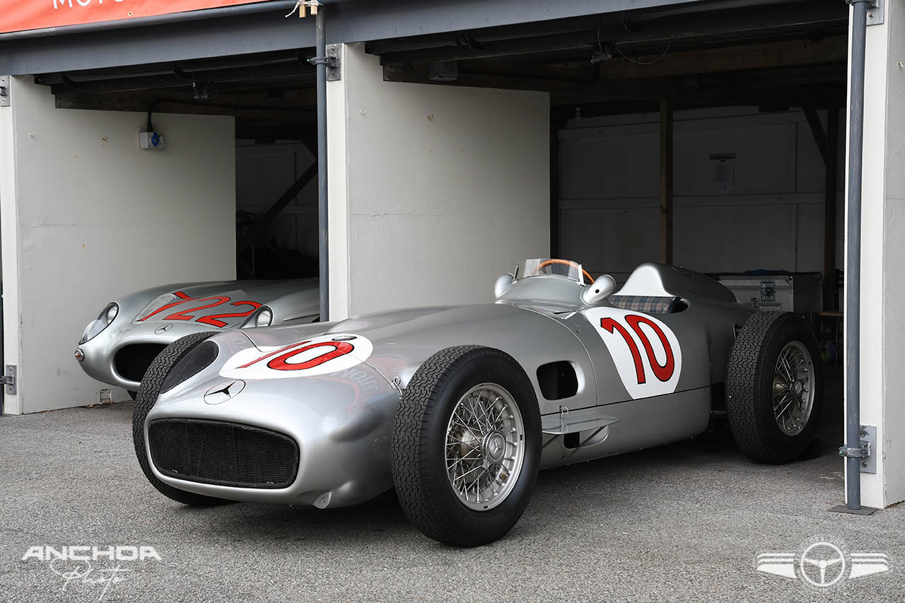 El Mercedes W196 de Formula 1 con el que Moss ganó el GP británico en 1955