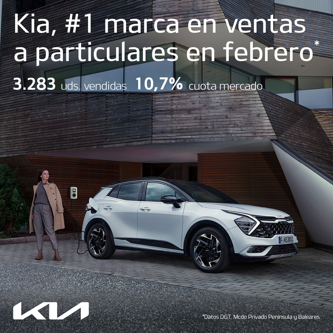 KIA IBERIA LIDERA EL CANAL PRIVADO EN PENÍNSULA Y BALEARES EN FEBRERO