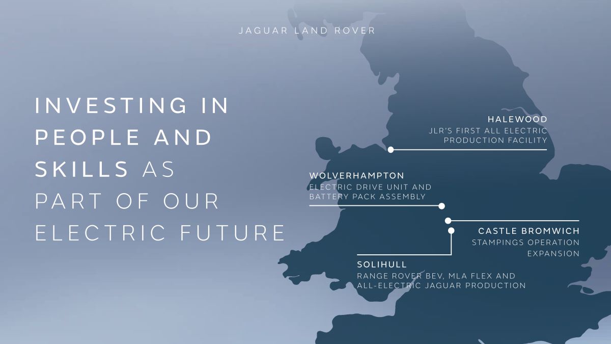 EN LOS PRÓXIMOS CINCO AÑOS, JAGUAR LAND ROVER INVERTIRÁ 15.000 MILLONES DE LIBRAS EN SU PRESENCIA INDUSTRIAL; LOS PROGRAMAS DE SUS VEHÍCULOS; LAS TECNOLOGÍAS AUTÓNOMAS, DE INTELIGENCIA ARTIFICIAL Y DIGITAL Y LAS APTITUDES DE LOS EMPLEADOS