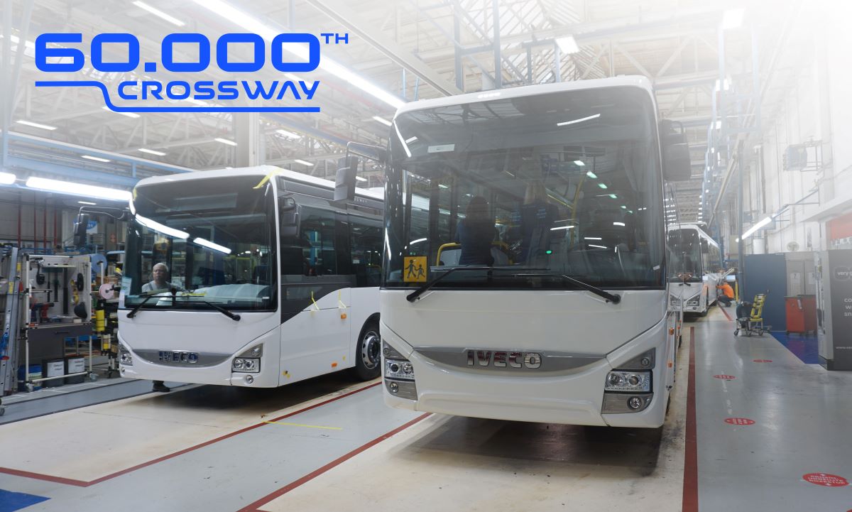 LA GAMA DE AUTOBUSES CROSSWAY DE IVECO BATE UN RÉCORD CON 60.000 UNIDADES PRODUCIDAS