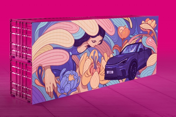 LEXUS CREA UN GRAN MURAL DE LA MANO DE LIDIA CAO EN MADRID