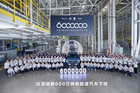 BYD ALCANZA LOS 6 MILLONES DE VEHÍCULOS ENCHUFABLES PRODUCIDOS