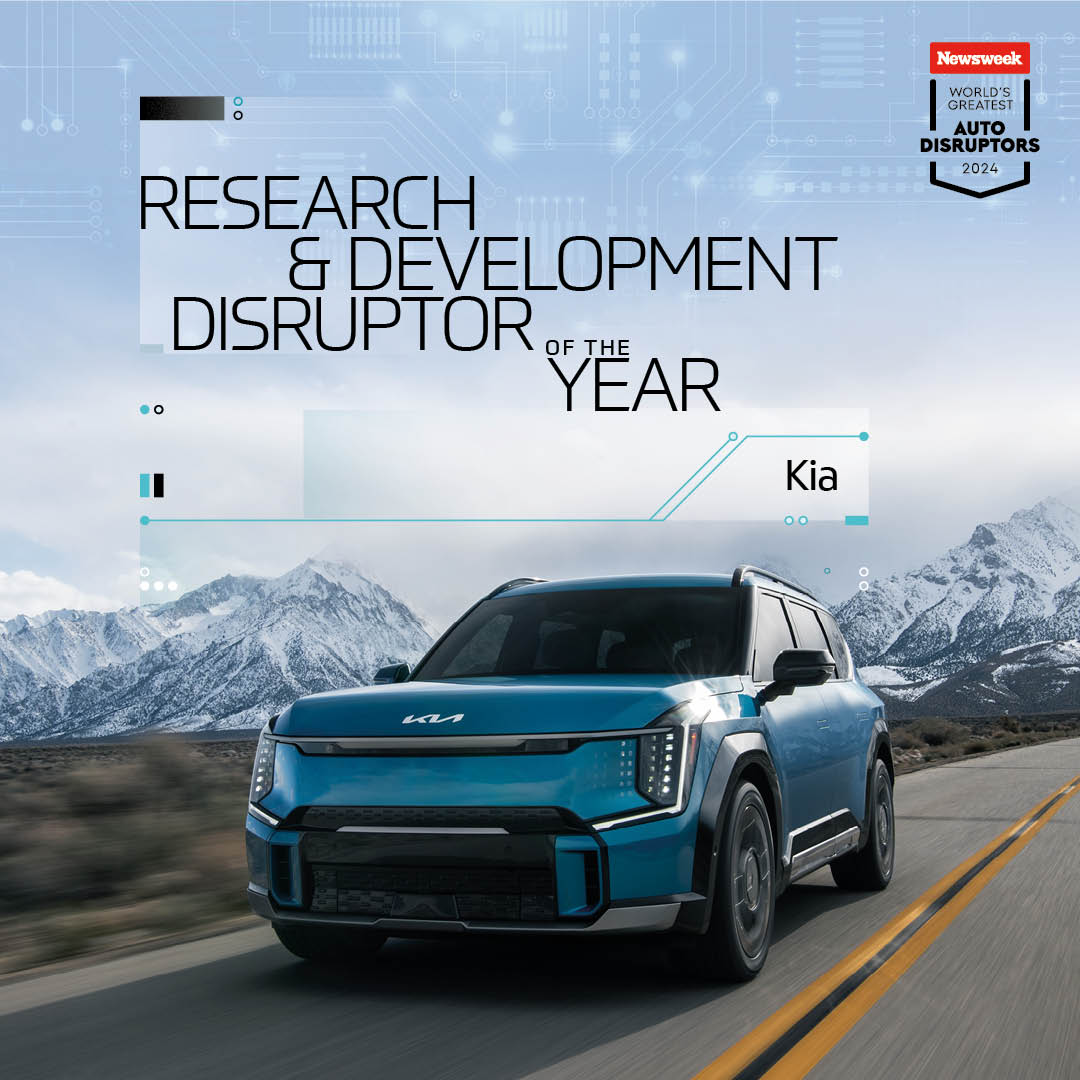 KIA RECIBE DOS GALARDONES EN LOS PREMIOS NEWSWEEK WORLD'S GREATEST AUTO DISRUPTORS 2024