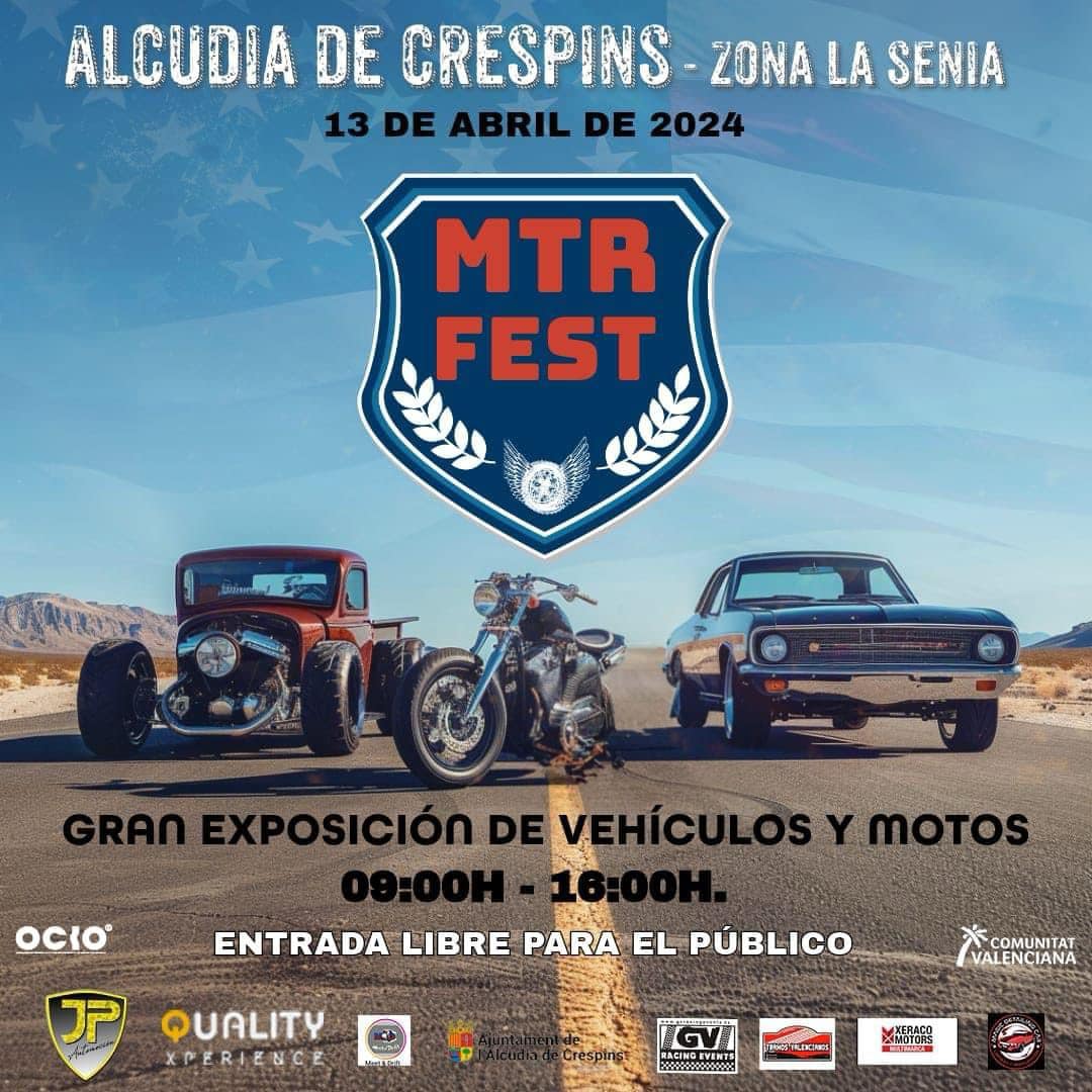 EL MTR FESTIVAL SE REALIZARÁ EN L´ALCUDIA DE CRESPINS, 13 DE ABRIL DE 2024 