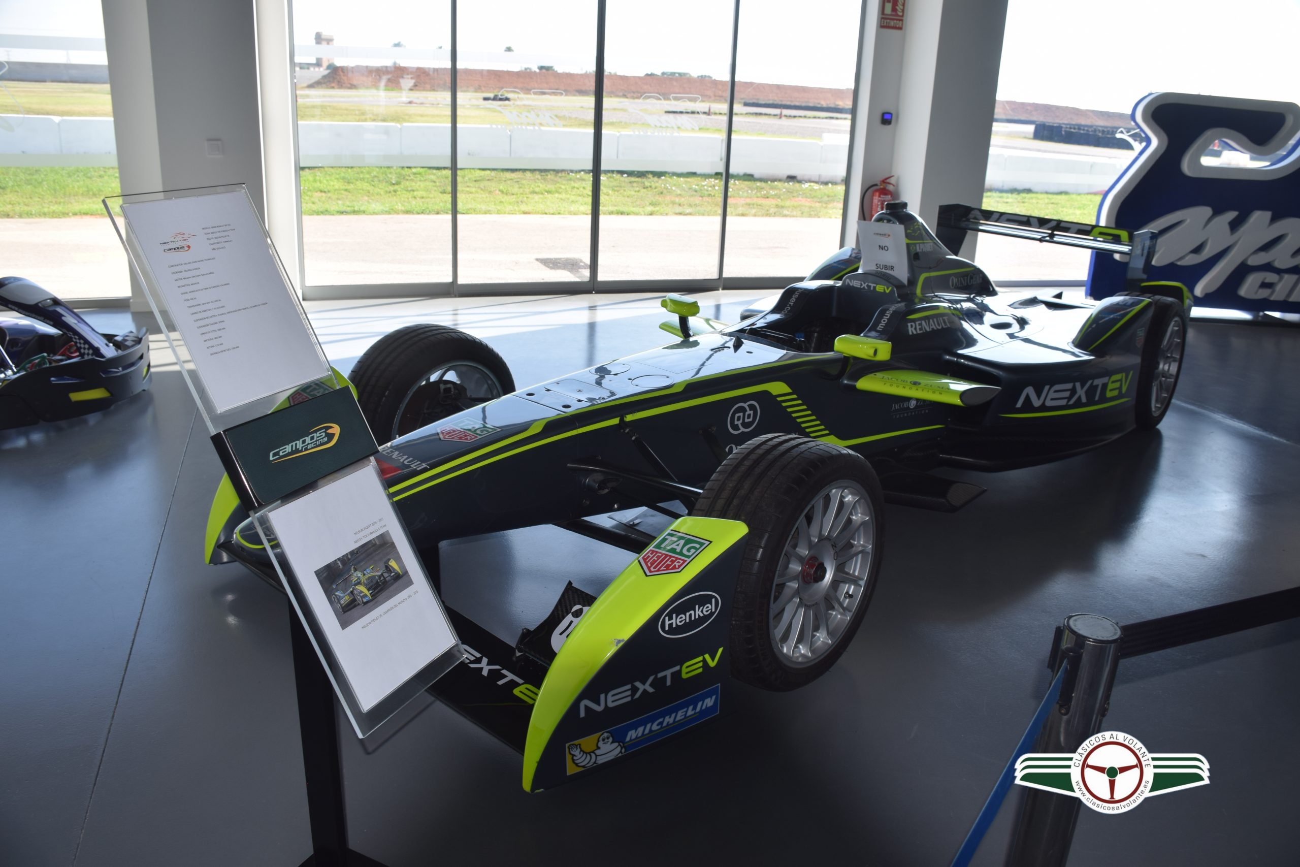 EN EL MUSEO DEL ASPAR CIRCUIT TAMBIÉN VIMOS EL NEXTEV TCR FORMULA E, CON EL QUE NELSON PIQUET JR. FUE CAMPEÓN DEL MUNDO EN LA TEMPORADA 2014-2015