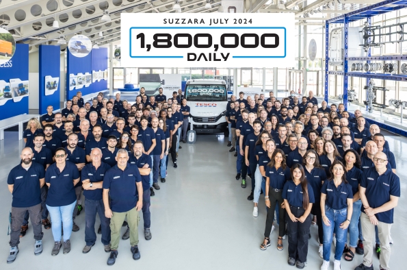 IVECO CELEBRA EL HITO DE 1.800.000 VEHÍCULOS PRODUCIDOS EN LA PLANTA DE SUZZARA EN MANTUA, ITALIA CON LA SALIDA DE UNA DAILY.