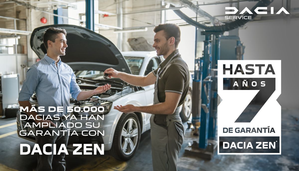 MÁS DE 50.000 CLIENTES DISFRUTAN YA DE DACIA ZEN, LA GARANTÍA DE HASTA 7 AÑOS