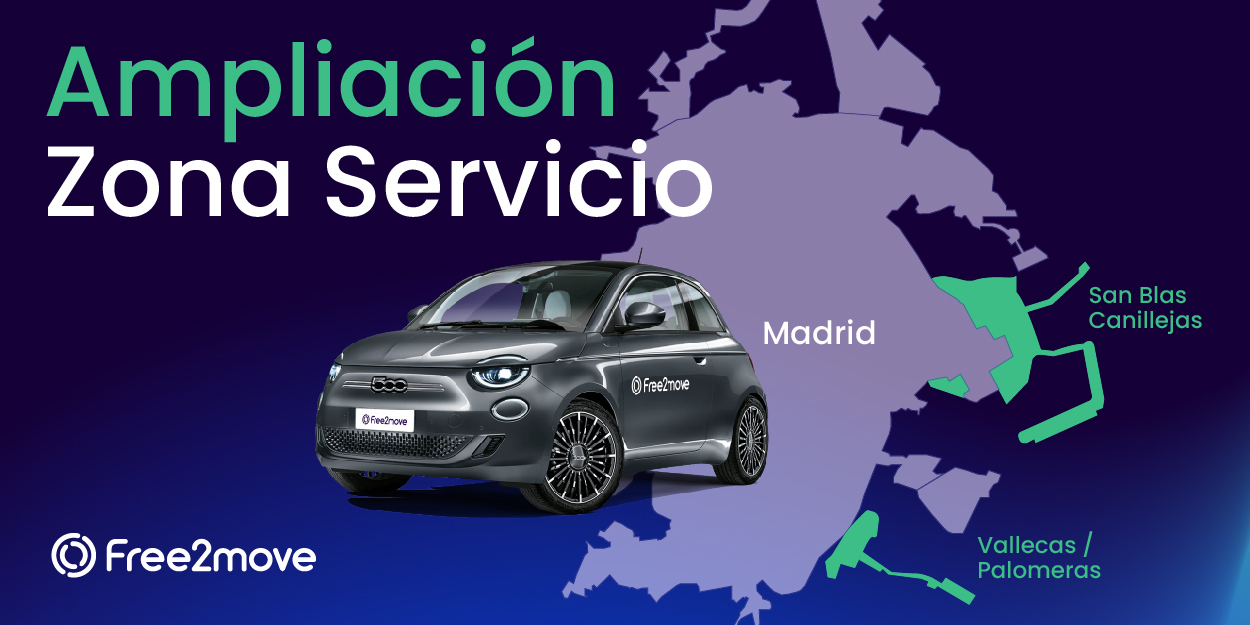 FREE2MOVE AMPLÍA LA ZONA DE SERVICIO DE CARSHARING EN MADRID